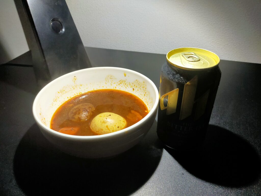スープカレーとビール