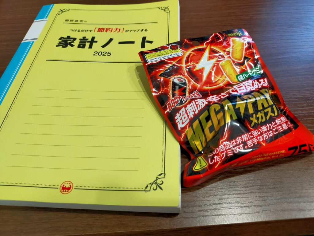 家計ノートとメガスパークグミ
