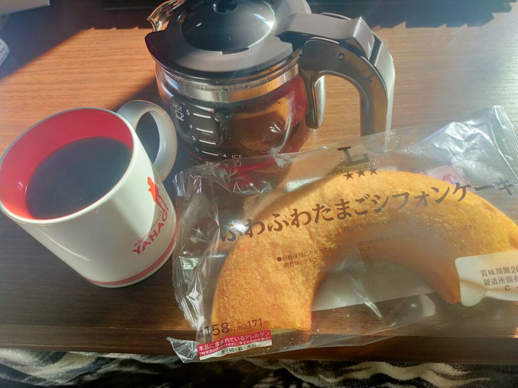 ブラジル-サントスNo.2とローソンのふわふわたまごシフォンケーキ