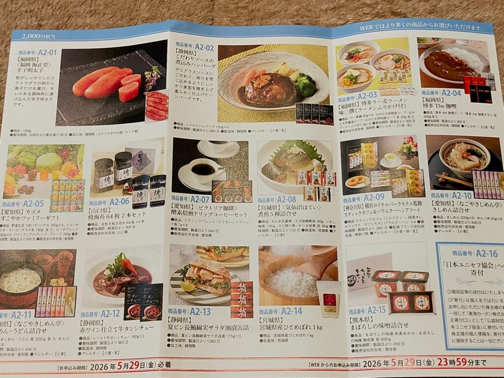 東海カーボンの優待案内